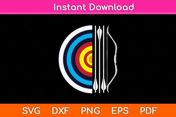 Archery Target Bow Hunting Vintage Svg for Crafts Graphics