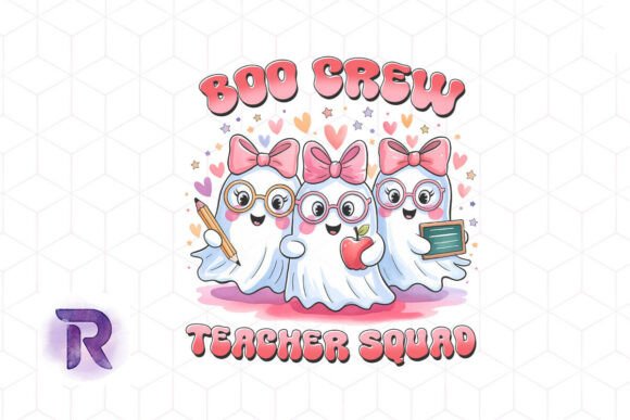 Boo Crew Teacher Squad PNG: Graphics for Crafts