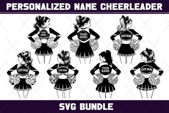 Cheerleader SVG Bundle for Crafts & Graphics
