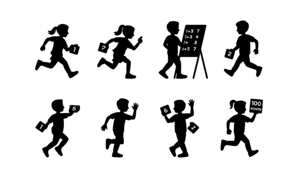 Educational School Silhouette Graphics & Crafts
