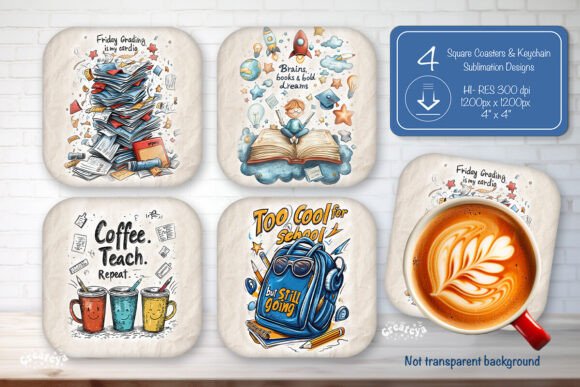 Funny Teacher Coaster Sublimation: Graphics for Crafts