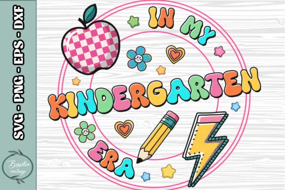 Kindergarten Teacher PNG for Graphics & Crafts
