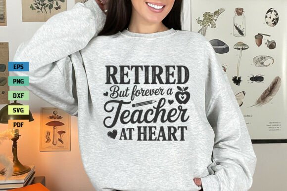 Retired Teacher Graphics for Crafts