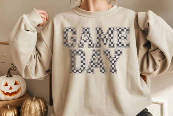 Retro Checkered Game Day Graphics for Crafts