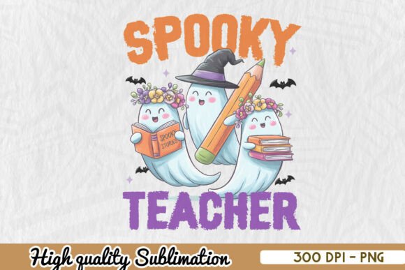 Spooky Teacher Halloween PNG for Crafts & Graphics