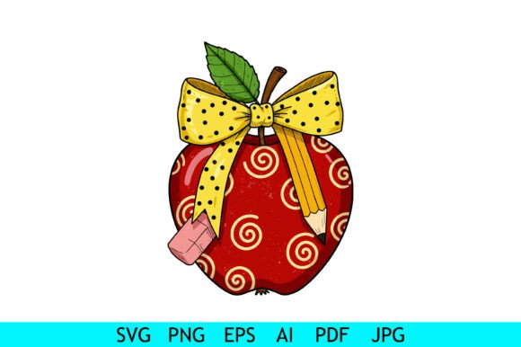 Teacher Apple Pencil Bow Clipart: A Designer’s Review
