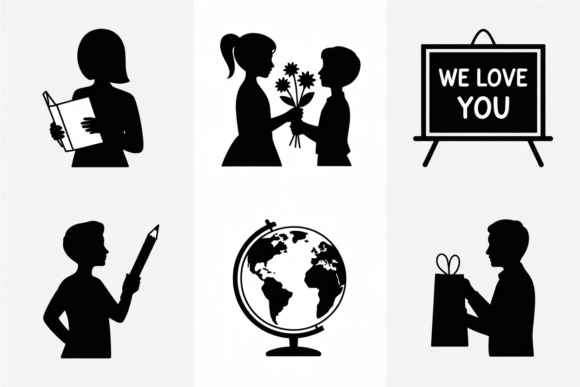 Teacher Globe Icons for Graphics & Crafts