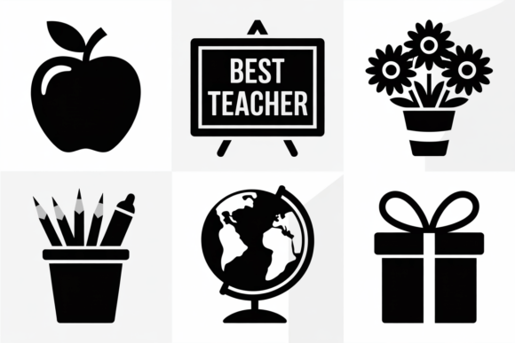 Teacher Icons Graphics for Crafts