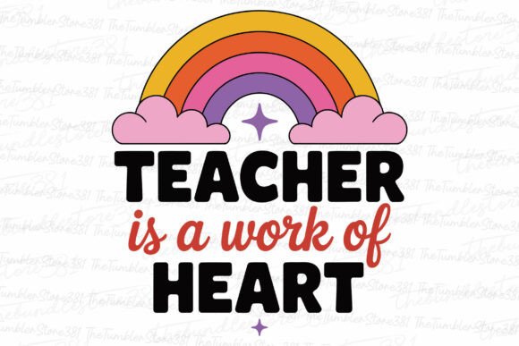 Teacher is a Work of Heart SVG: Graphics for Crafts
