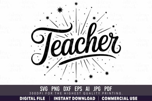 Teacher Silhouette: Graphics for Crafts