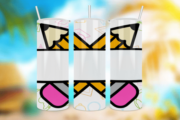 Teacher Tumbler Wrap PNG: Graphics for Crafts